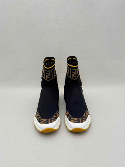 FENDI Mania Black w/ Yellow & White Size EU 38 Sneakers