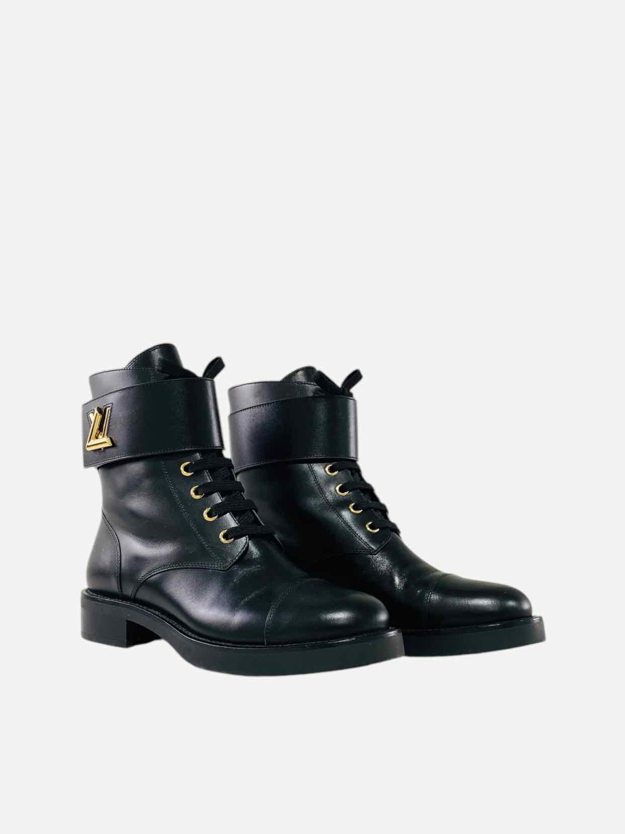 LOUIS VUITTON Ranger Black Ankle Boots 38