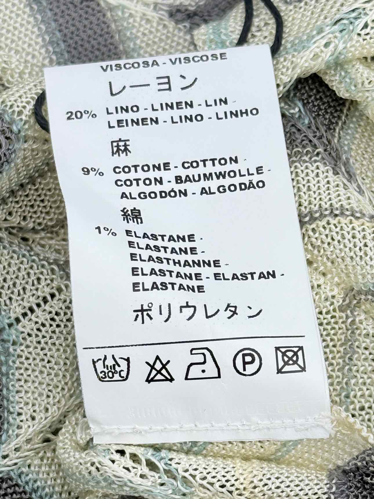 M MISSONI Cream & Grey Chevron Size One Size Cardigan