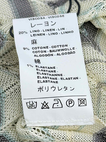 M MISSONI Cream & Grey Chevron Size One Size Cardigan