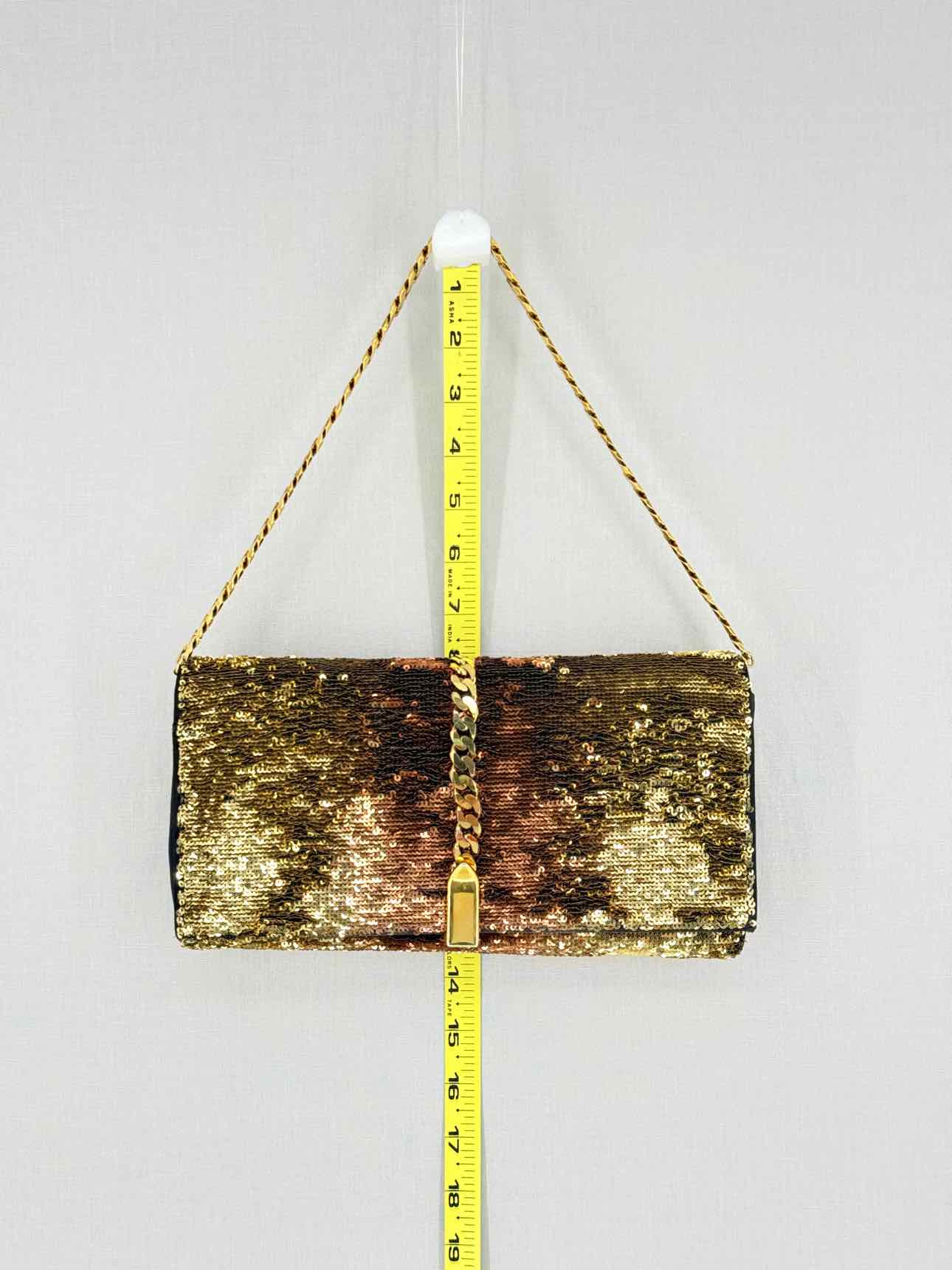 CHRISTIAN LOUBOUTIN Catalina Gold & Brown Clutch