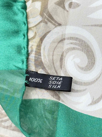 VALENTINO Vintage Yellow Multicolor Floral Print Scarf