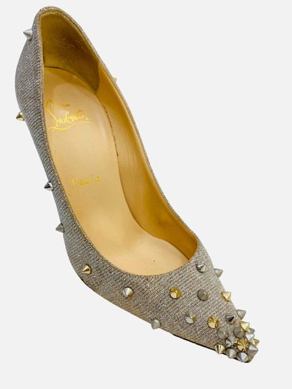 CHRISTIAN LOUBOUTIN Spikes Gold Size EU 36 Pumps