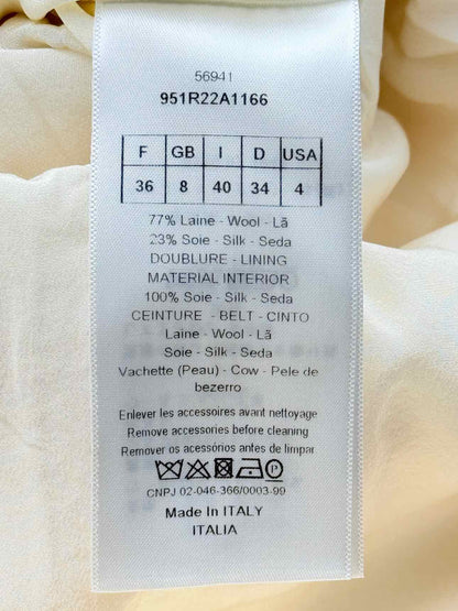 CHRISTIAN DIOR Cream Size US 4 Short Dress