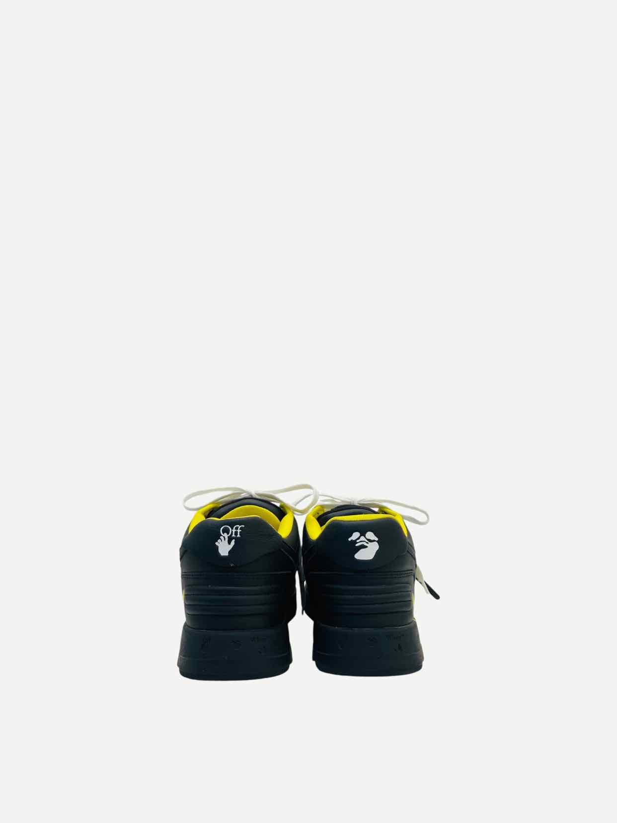 OFF WHITE Out Of Office Black w/ Yellow Sneakers 43