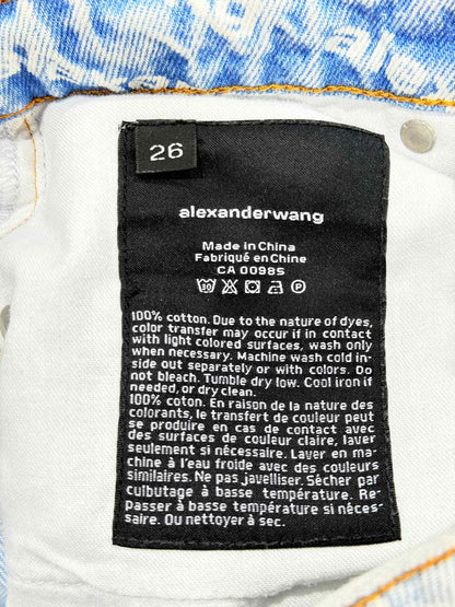 ALEXANDER WANG Ombre Logo Blue Size 26 Jeans