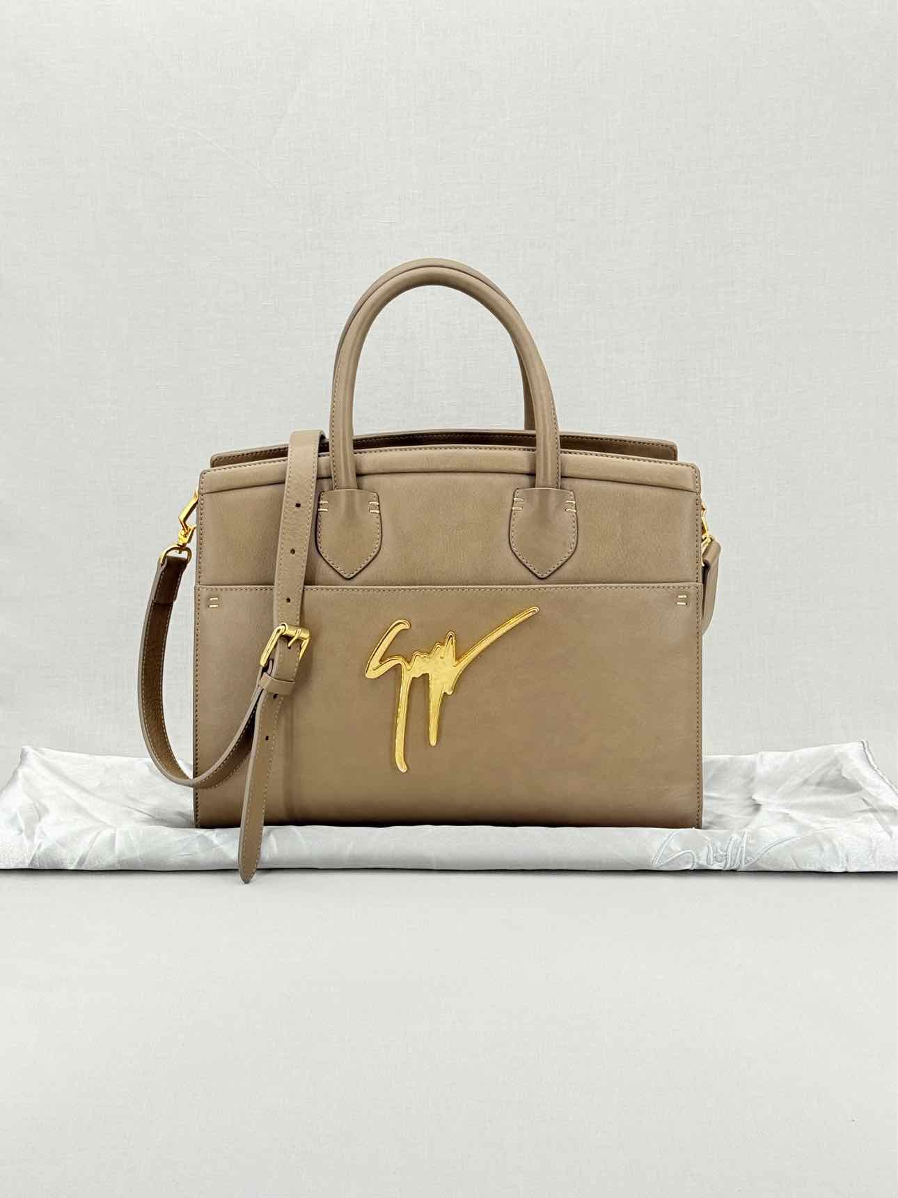 GUISEPPE ZANOTTI Angelina Taupe Top Handle