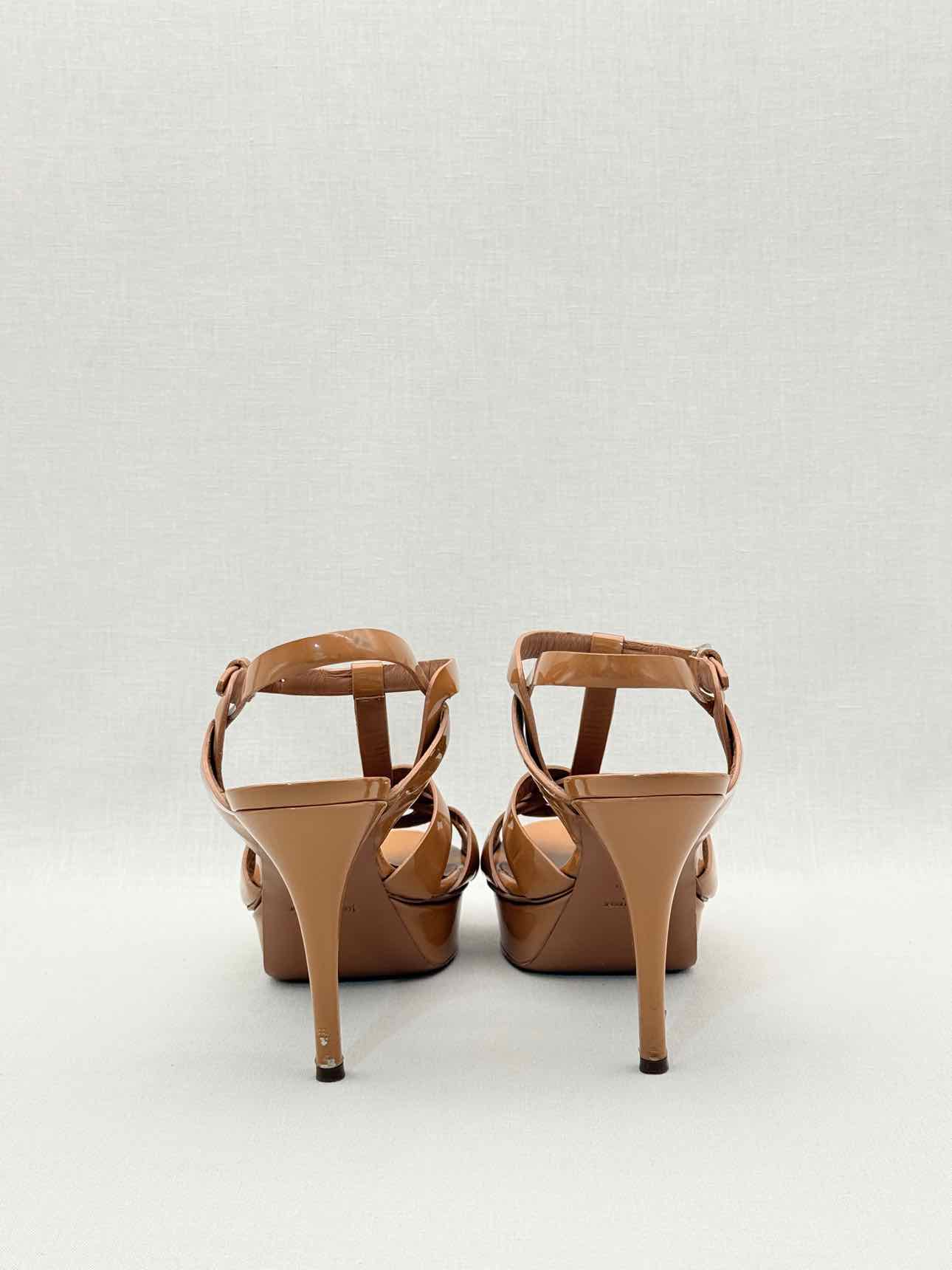 YVES SAINT LAURENT Brown Size EU 40.5 Platform Sandals