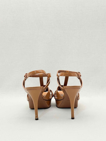 YVES SAINT LAURENT Brown Size EU 40.5 Platform Sandals