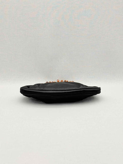 SALVATORE FERRAGAMO Gancini Black Clutch