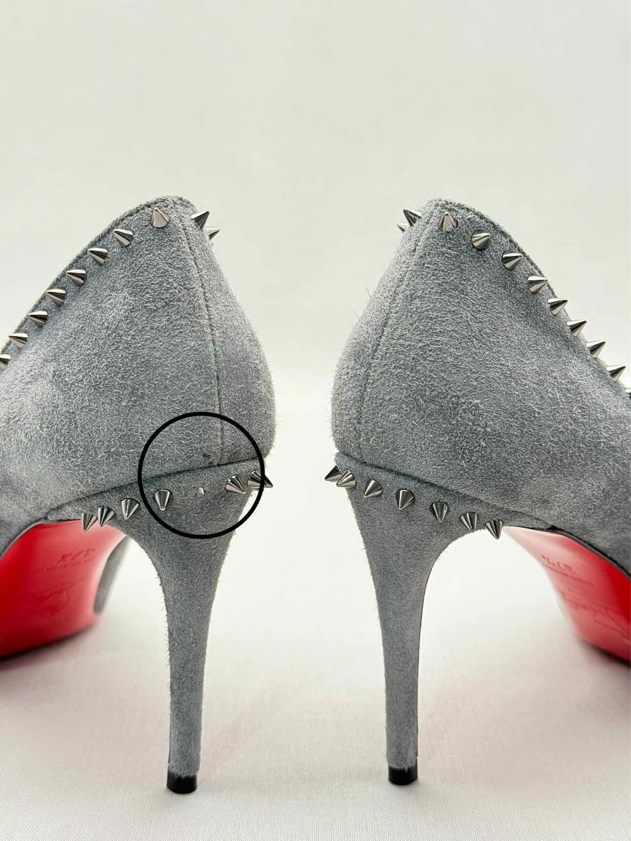 CHRISTIAN LOUBOUTIN Anjalina Grey Size EU 37.5 Pumps