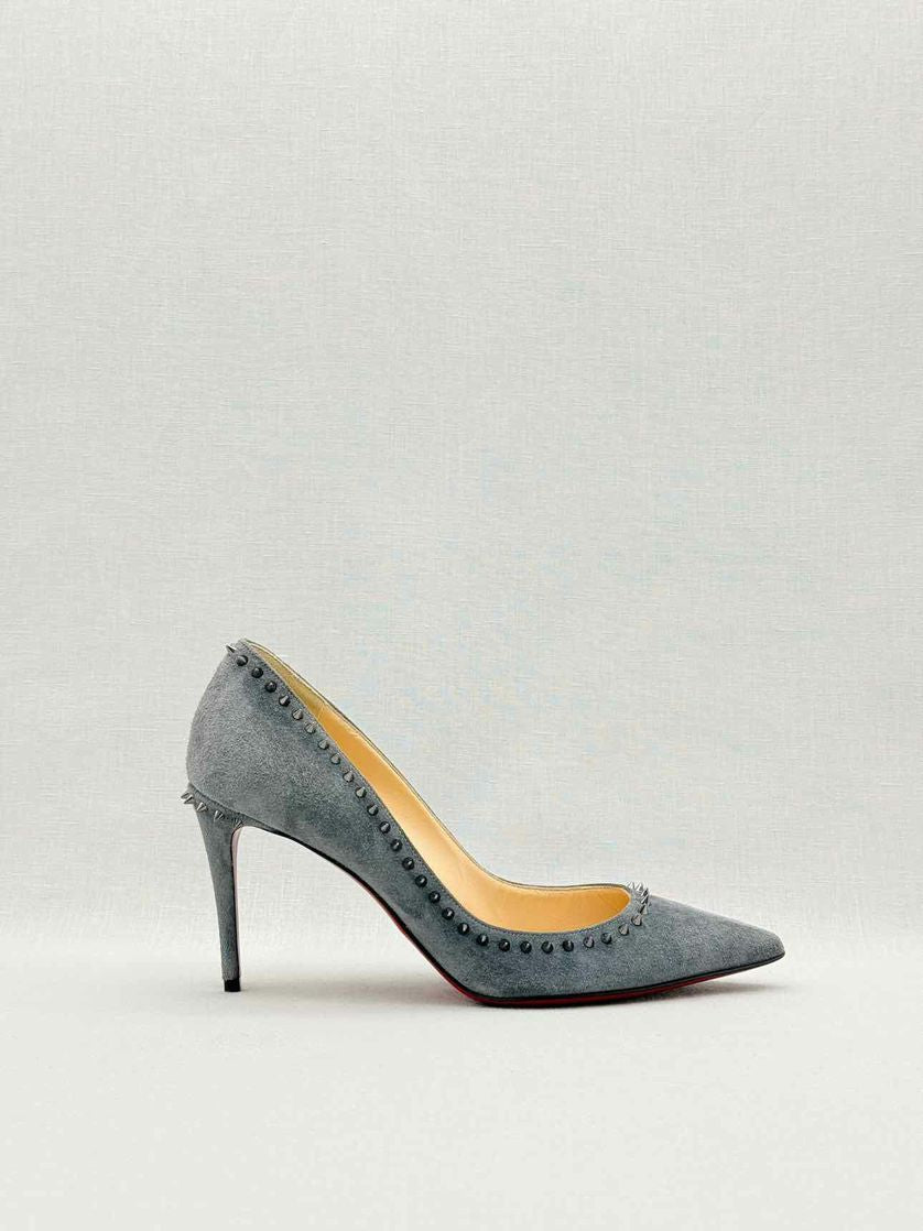 CHRISTIAN LOUBOUTIN Anjalina Grey Size EU 37.5 Pumps