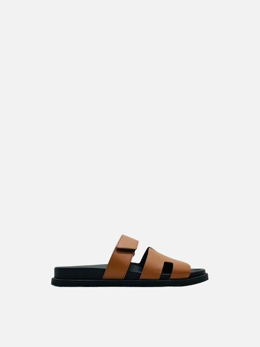 HERMES Chypre Naturel Sandals 42.5