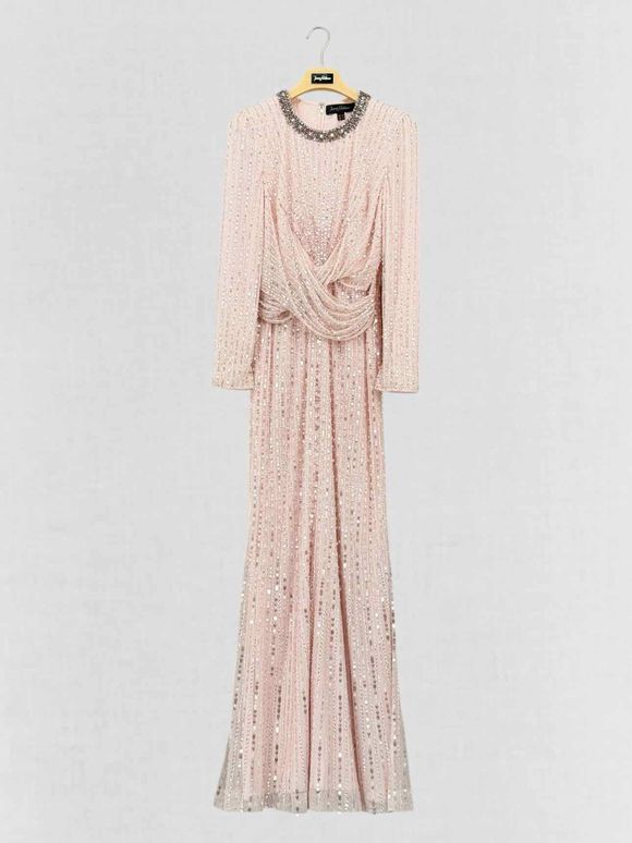 JENNY PACKHAM Macelline Pink Size US 8 Long Dress