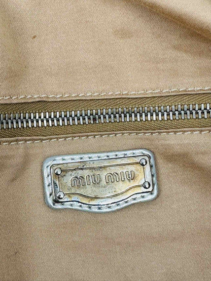 MIU MIU Patchwork Silver & Gold Tote Bag