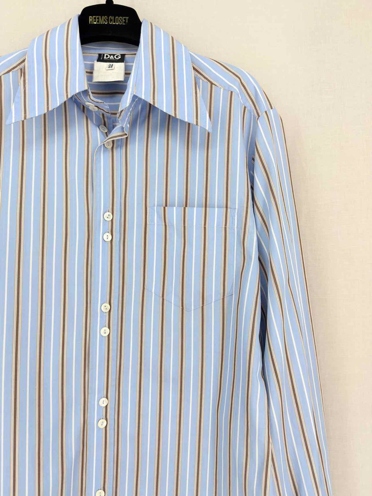 D&G Blue Multicolor Striped Size US 00 Shirt