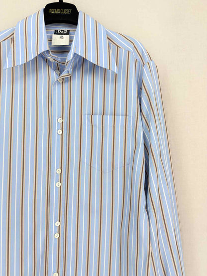 D&G Blue Multicolor Striped Size US 00 Shirt