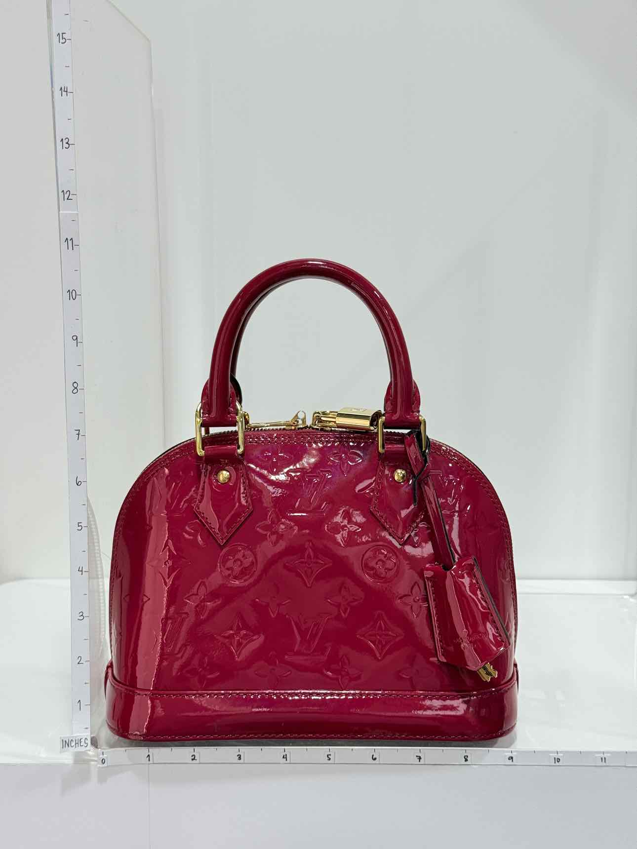 LOUIS VUITTON Alma Red Monogram Top Handle
