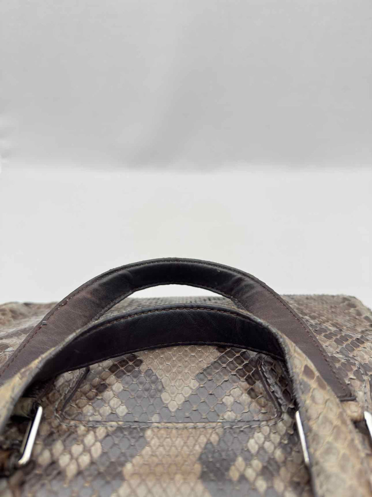 CELINE Vintage Brown & Grey Top Handle