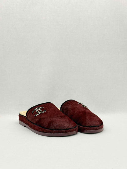 CHANEL Pre-Fall 2022 Burgundy Size EU 39 Mules