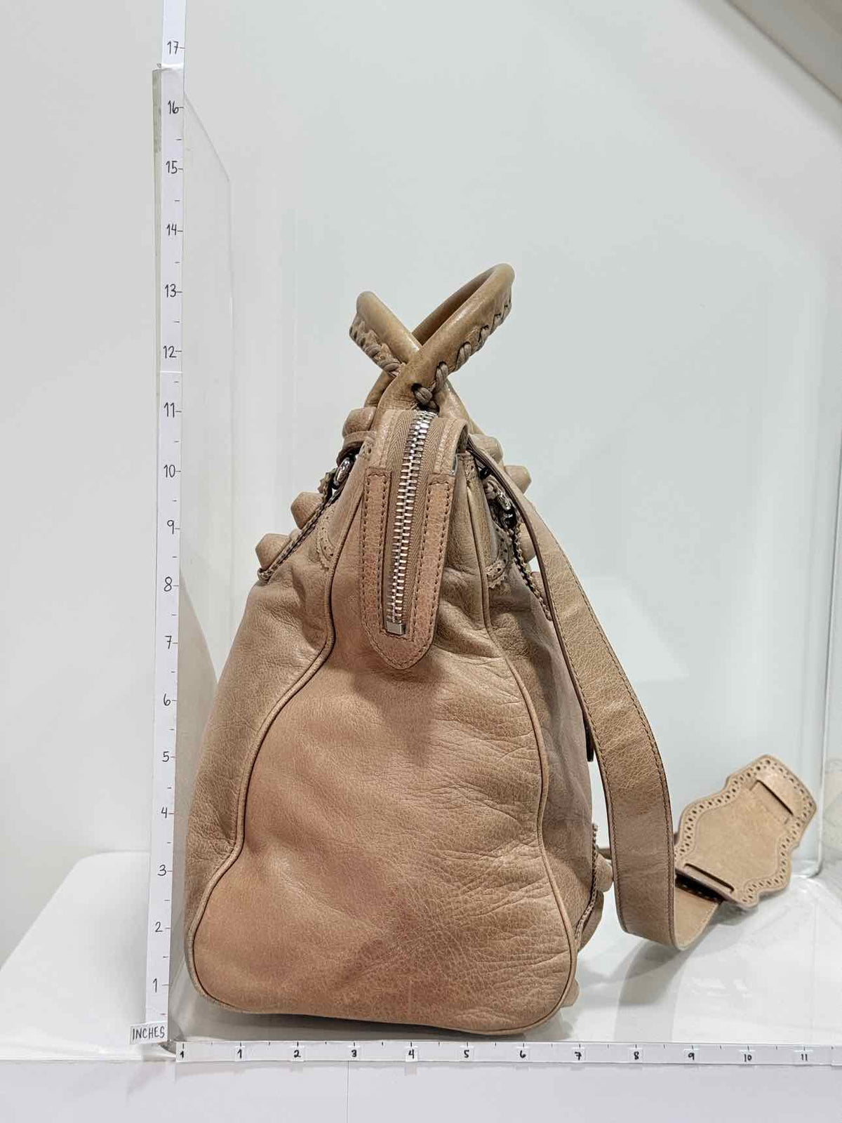 BALENCIAGA Motorcross Beige Top Handle