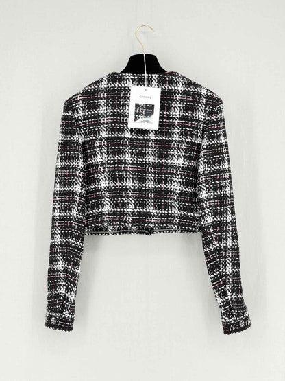 CHANEL Black Multicolor Tweed Size US 4 Jacket