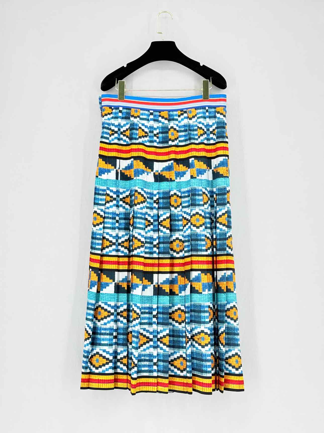 STELLA JEAN Multicolor Printed Size US 10 Midi Skirt