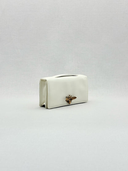 DIOR D-Bee White Clutch