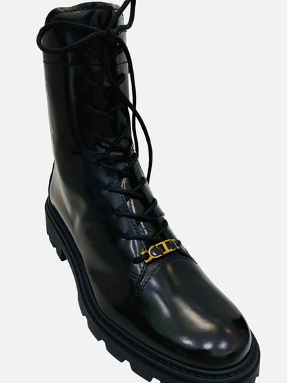 TOD'S Combat Black Ankle Boots