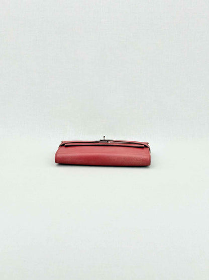HERMES Burgundy Continental Wallet