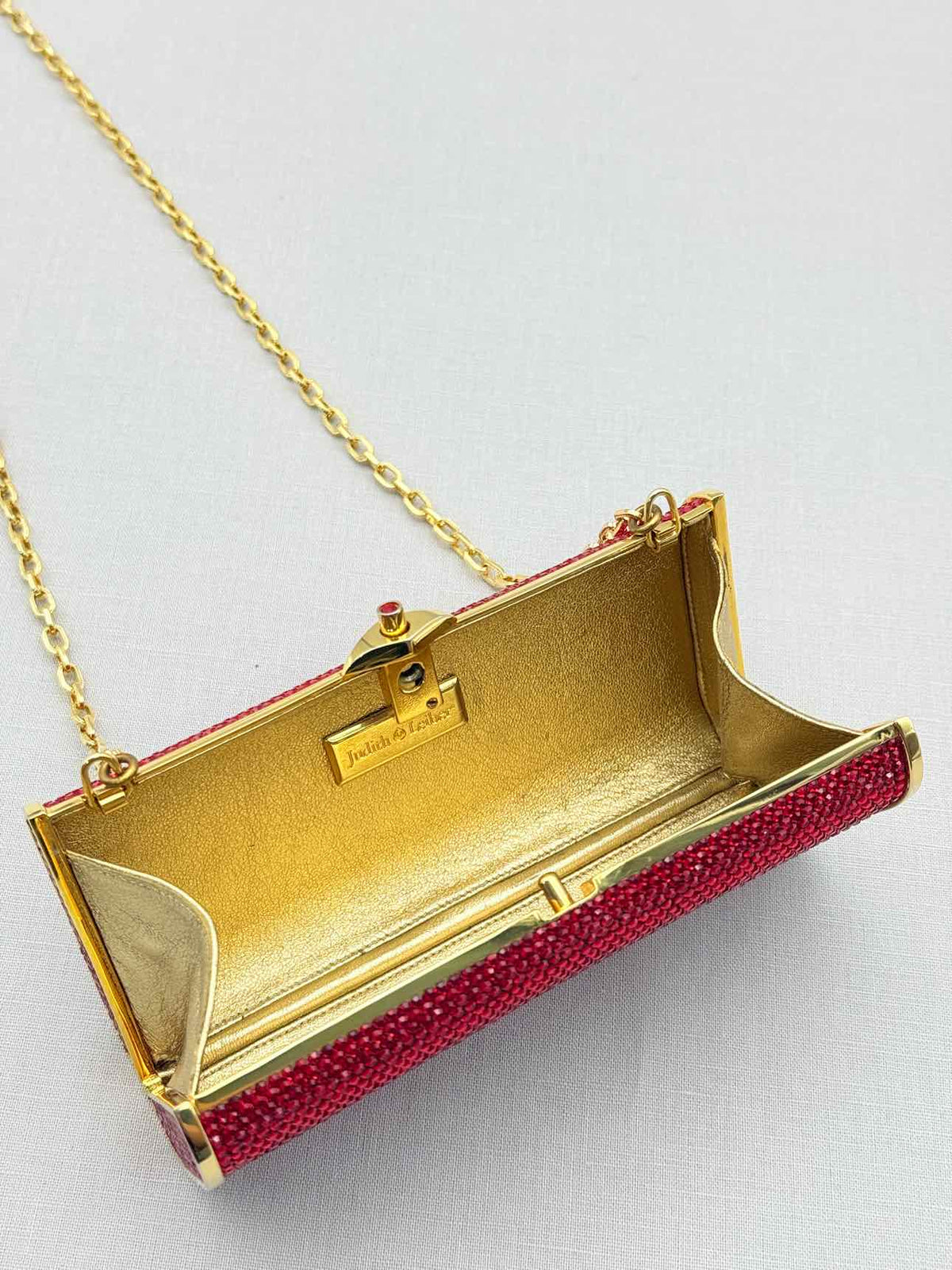 JUDITH LEIBER Minaudière Red Clutch