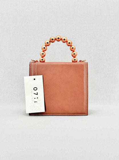 0711 Bea Ball Handle Brown Top Handle