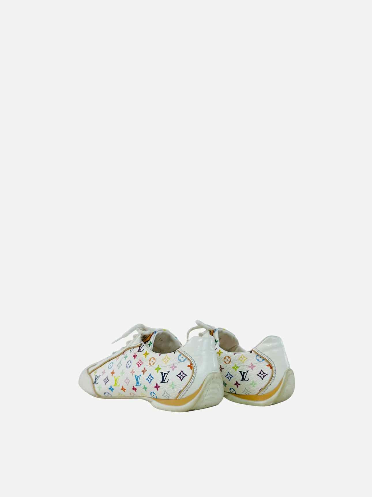 LOUIS VUITTON White Multicolor Monogram Sneakers