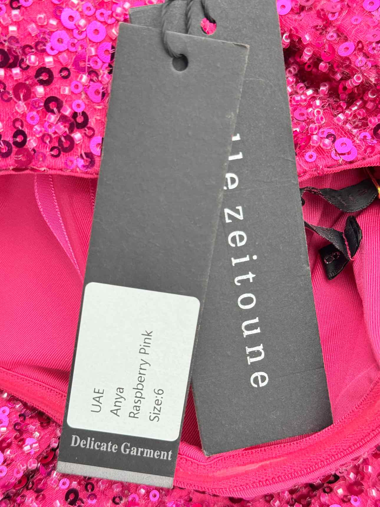ELLE ZEITOUNE Anya Pink Size US 2 Midi Dress