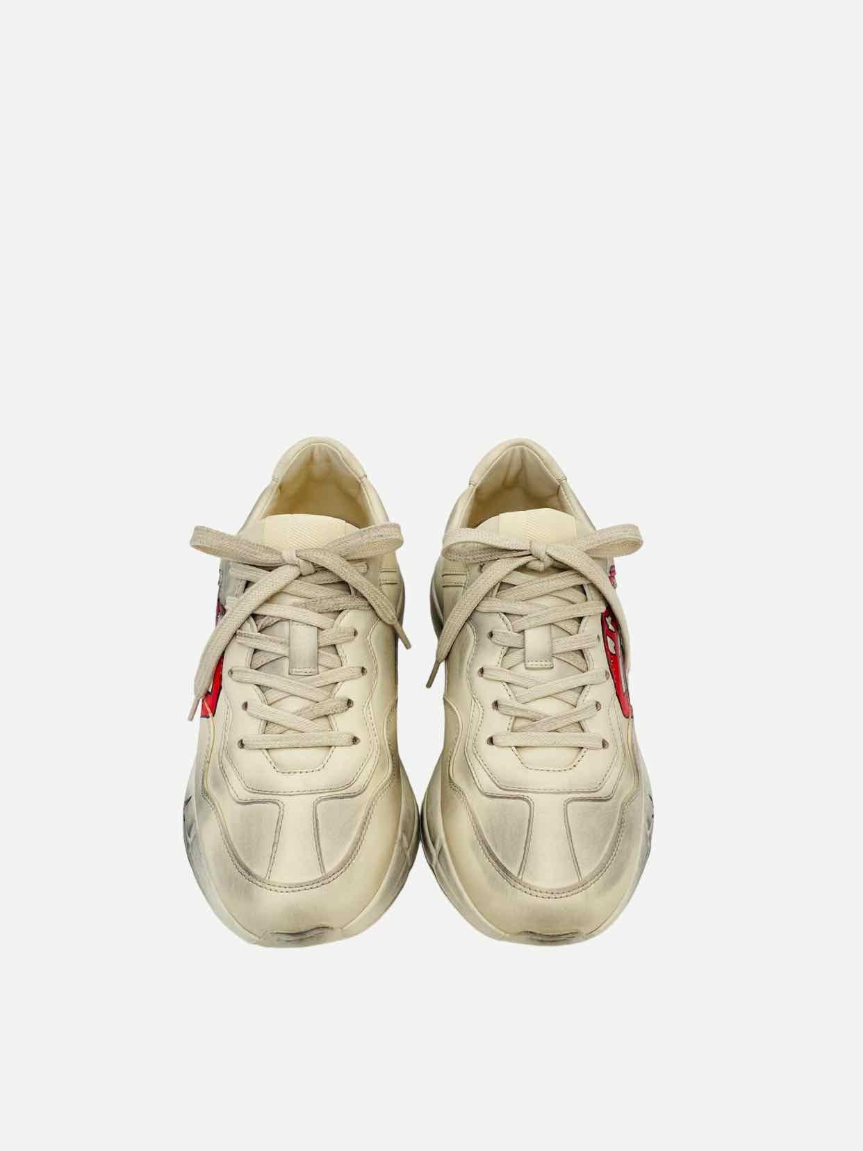 GUCCI Rython Off-white Mouth Print Sneakers