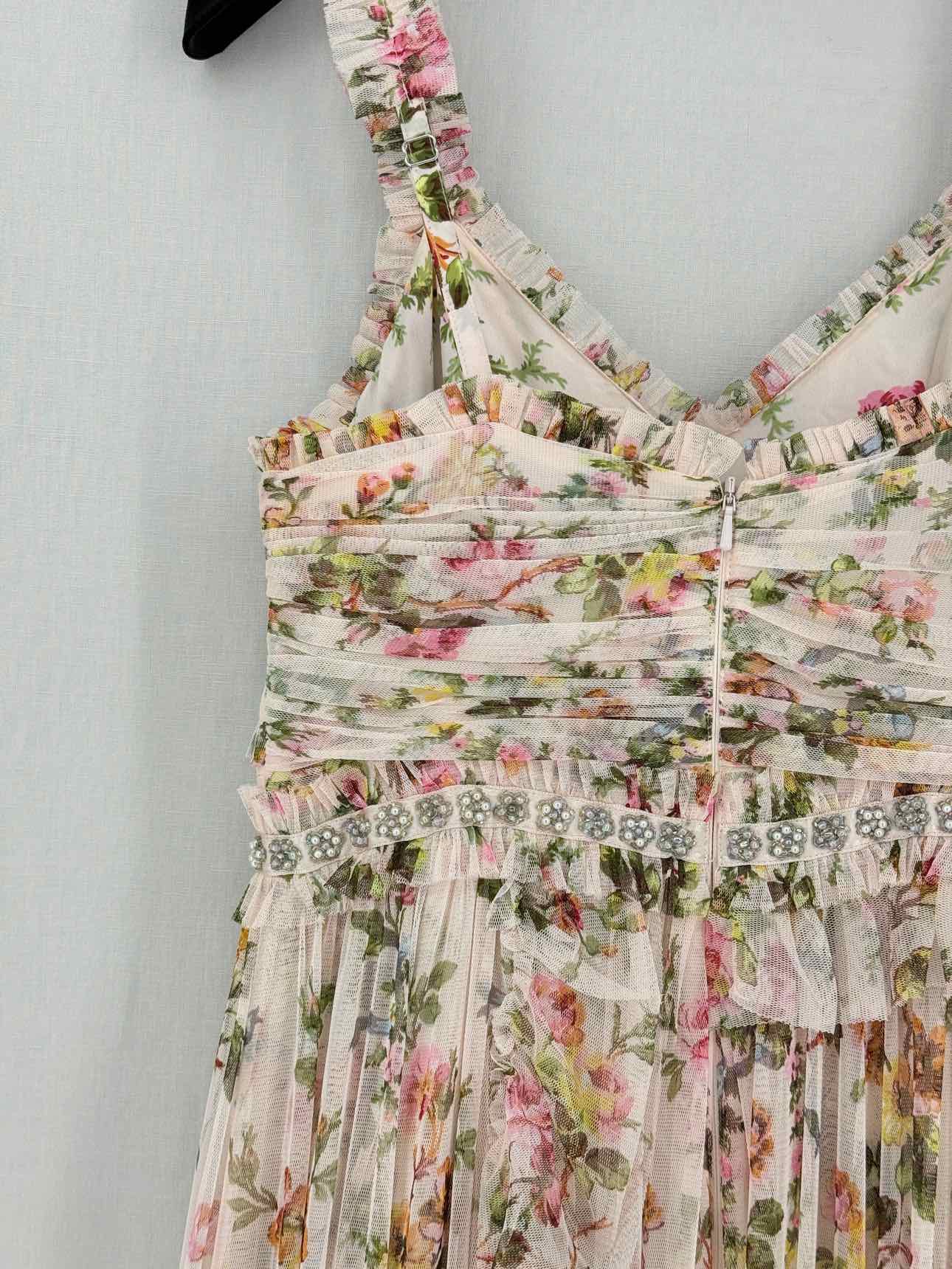 NEEDLE & THREAD Pink Multicolor Size US 4 Long Dress