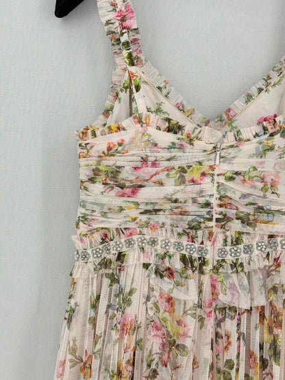 NEEDLE & THREAD Pink Multicolor Size US 4 Long Dress