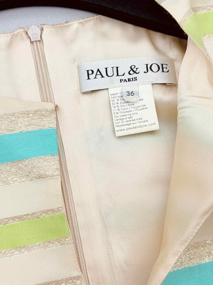 PAUL & JOE Gold Multicolor Size US 4 Short Dress