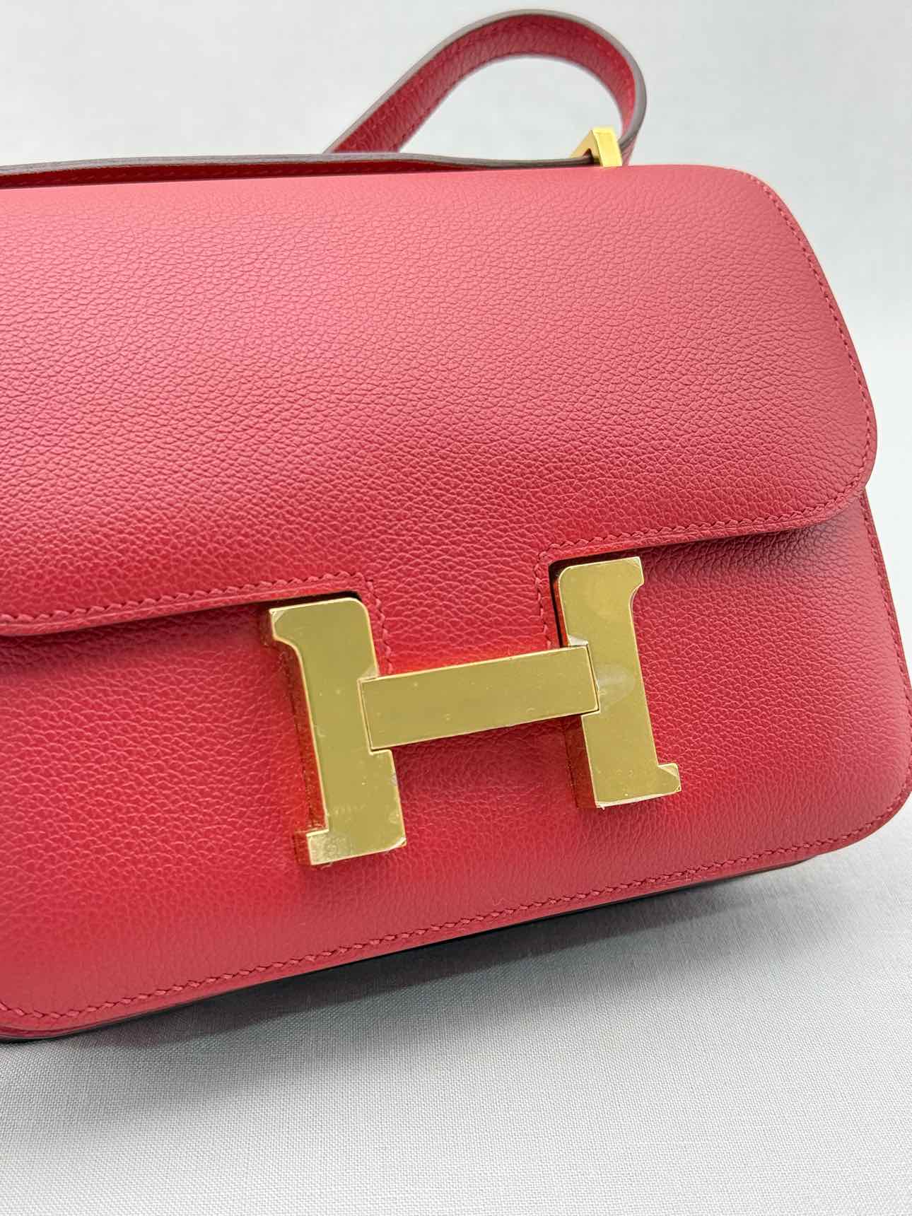 HERMES Constance Rouge Casaque Shoulder Bag