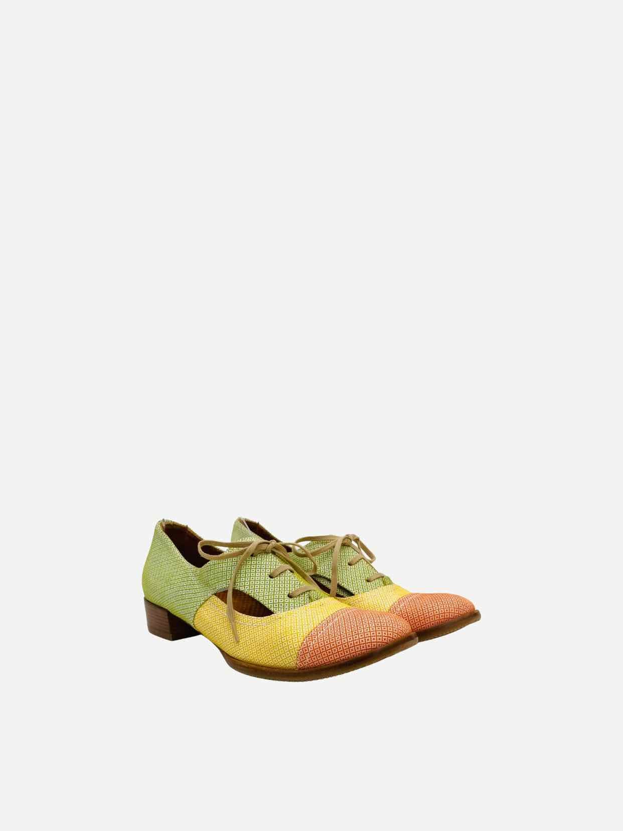 CHIE MIHARA Ingra Green Multicolor Oxfords