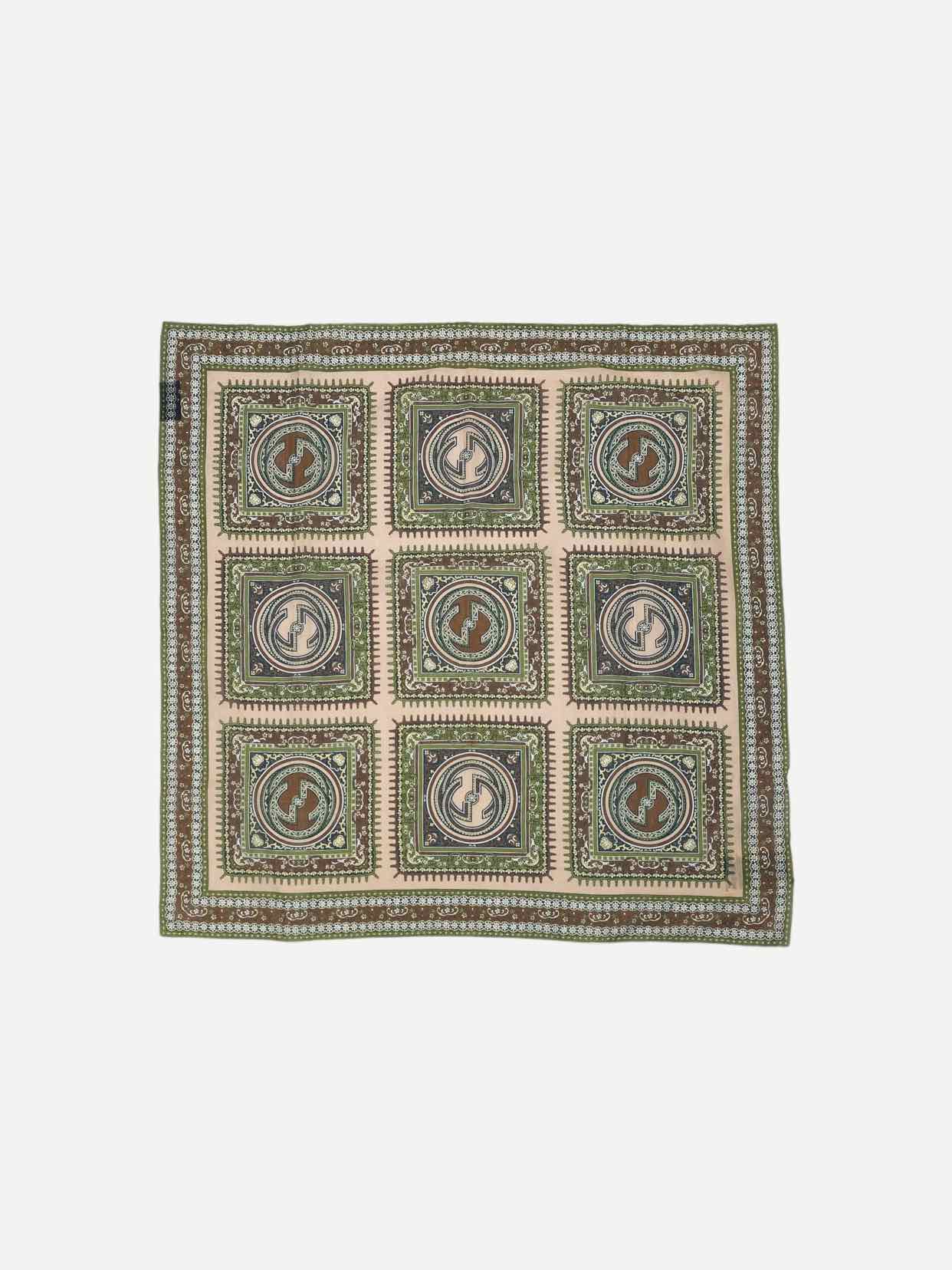 GUCCI Brown Multicolor Printed Scarf