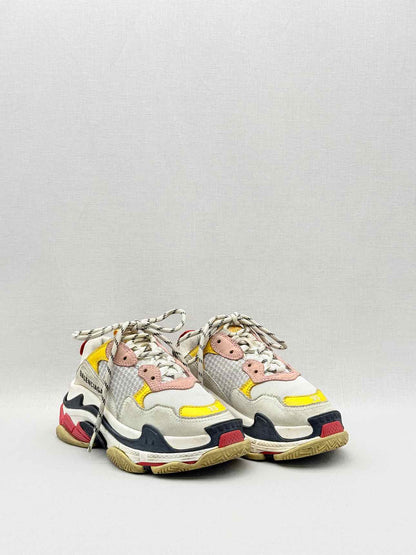 BALENCIAGA Cream Multicolor Size EU 35 Sneakers