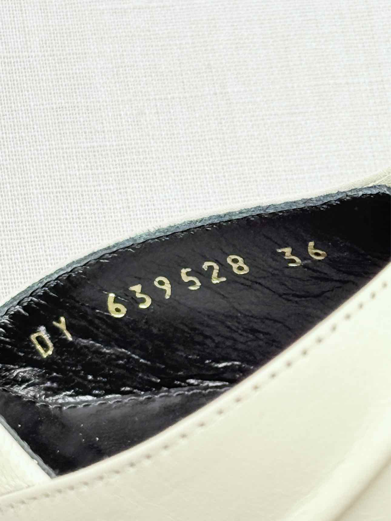 SAINT LAURENT Black & Cream Size EU 36 Heeled Sandals