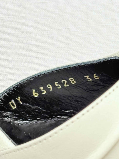 SAINT LAURENT Black & Cream Size EU 36 Heeled Sandals