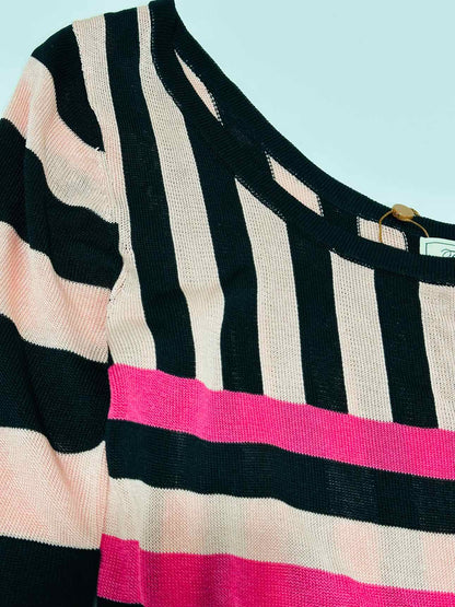 TEMPERLEY Knit Pink & Black Size Medium Long Dress