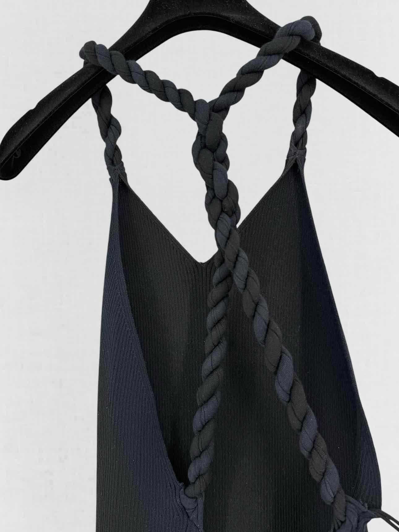 DION LEE Black w/ Navy Blue Size US 6 Long Dress