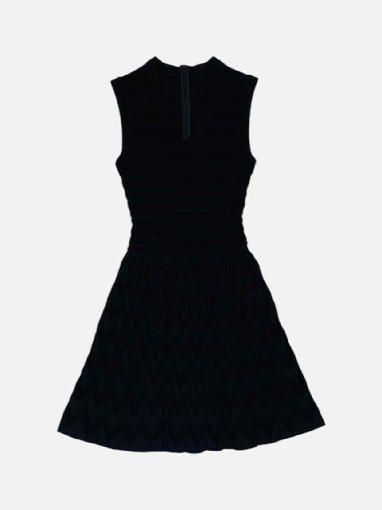 ALAIA Knitted Black Size US 0 Knee Length Dress