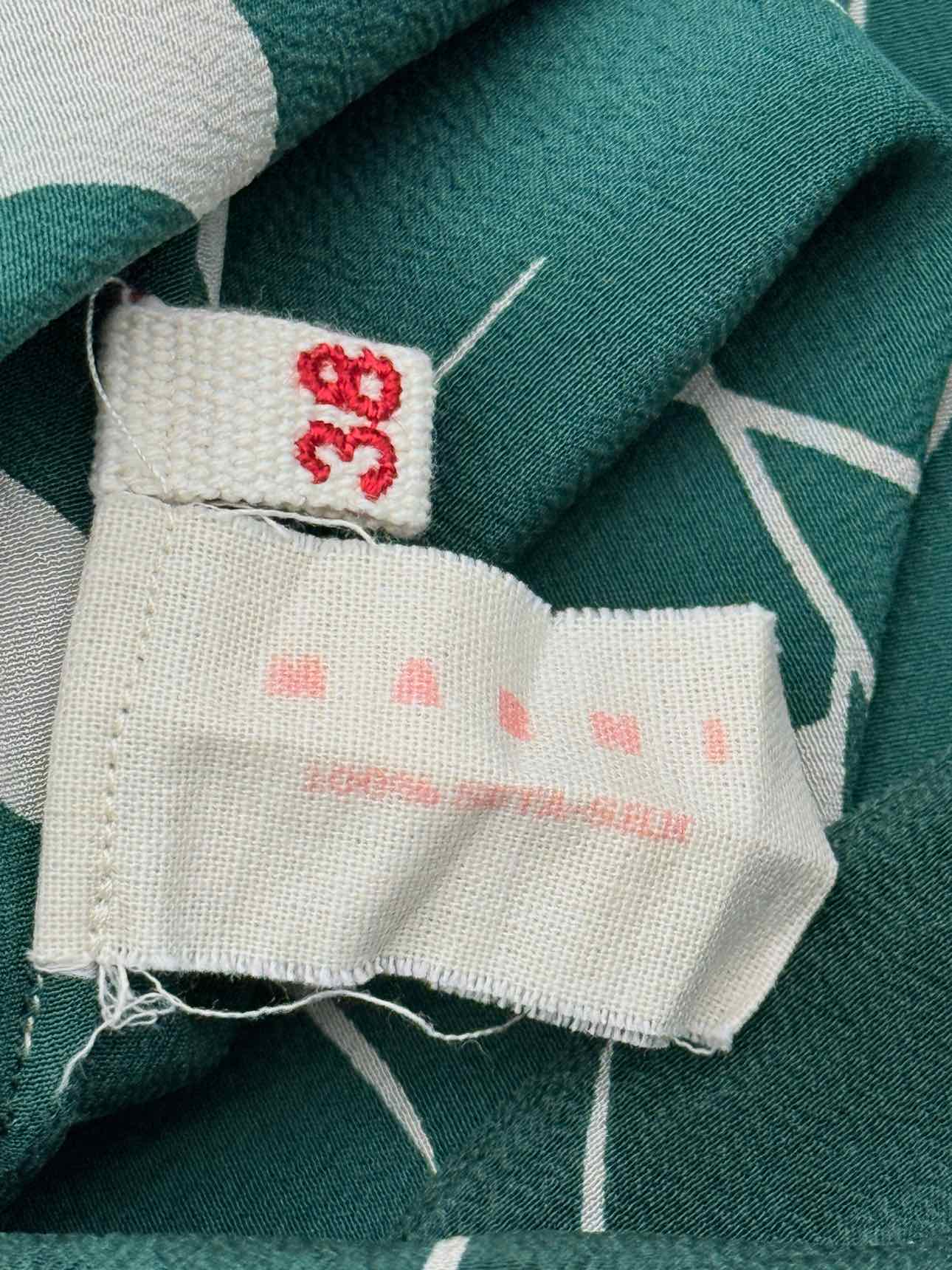 MARNI Green & Grey Printed Size US 2 Blouse