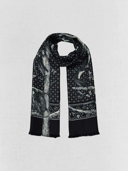 DOLCE & GABBANA Black & White Monkey Print Twill