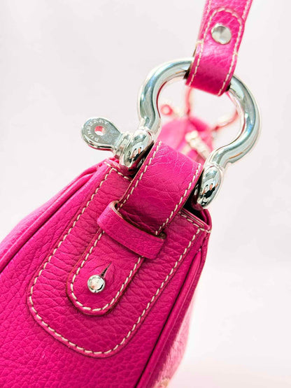 BURBERRY Stitched Pink Shoulder Bag
